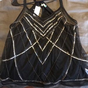 Maurices Glitzy Black Tanktop
